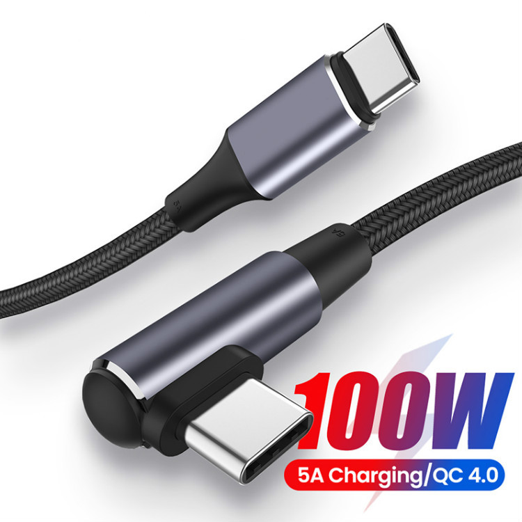100W elbow braided data cable