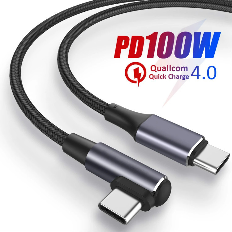 100W elbow braided data cable