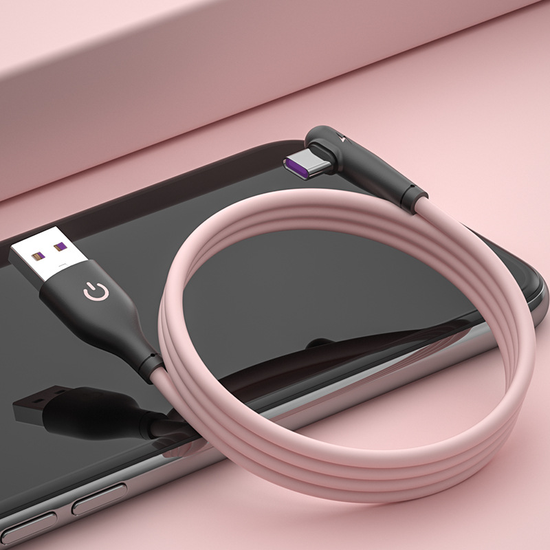 Silicone elbow data cable