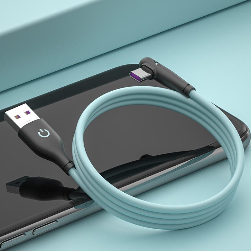 Silicone elbow data cable