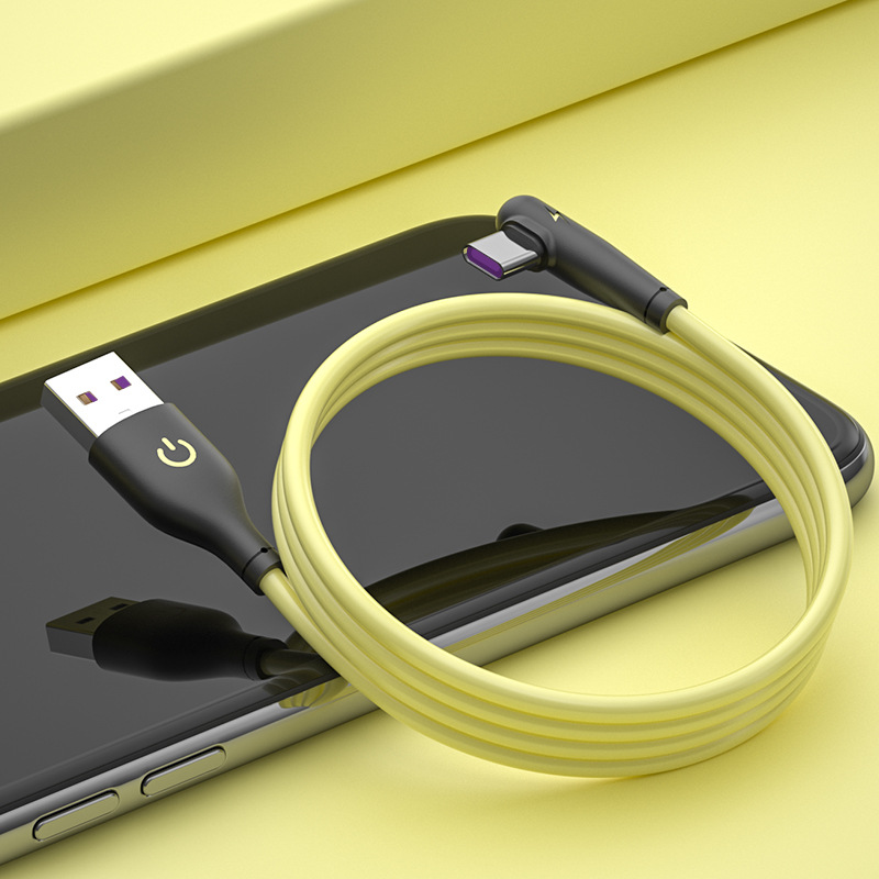 Silicone elbow data cable