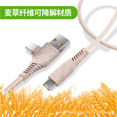 Two-in-one data line of wheat straw
